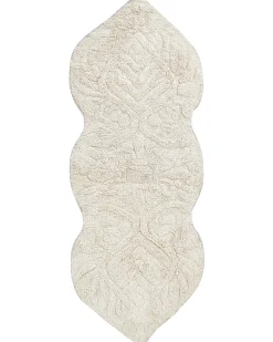 Dywanik łazienkowy CANBAR Jasnobeżowy 150 x 60 cm Bawełna