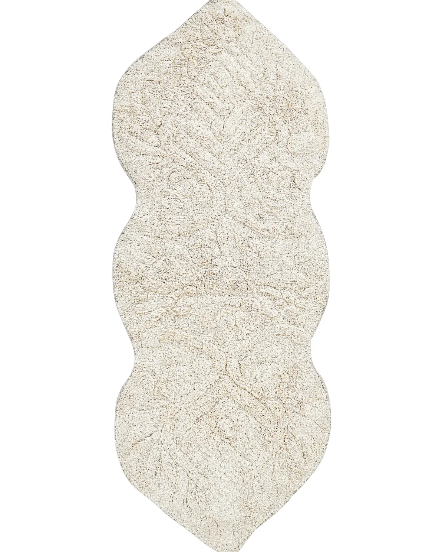Dywanik łazienkowy CANBAR Jasnobeżowy 150 x 60 cm Bawełna