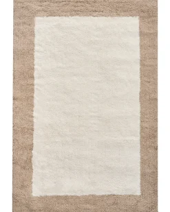 Dywanik łazienkowy KABRI Brązowy/ beżowy 60 x 90 cm Bawełna