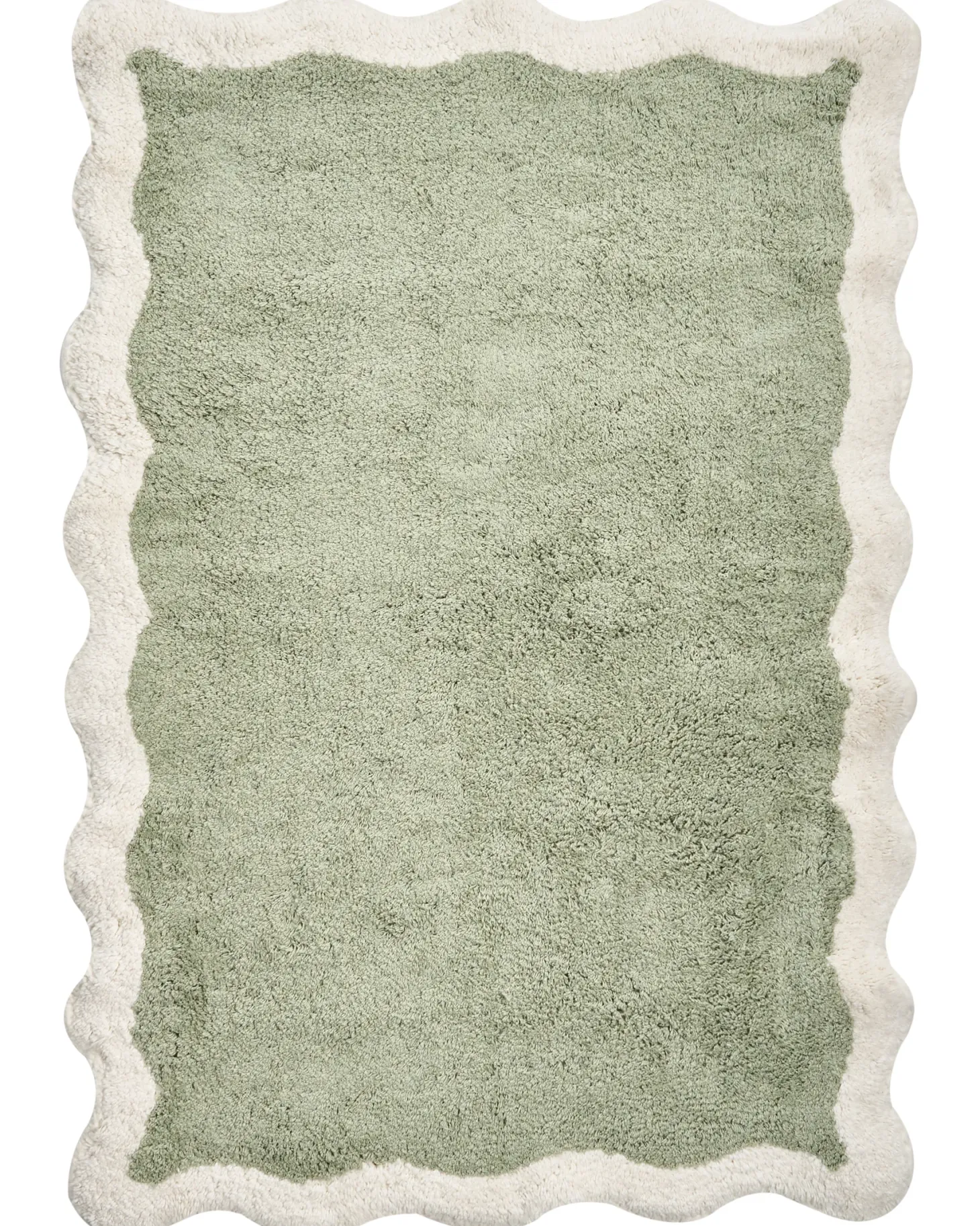 Dywanik łazienkowy NANGAL Zielony 60 x 90 cm Bawełna