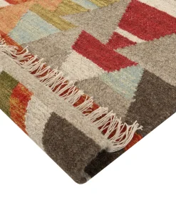 Dywan KAGHSI Kolorowy 140 x 200 cm Wełna Kilim