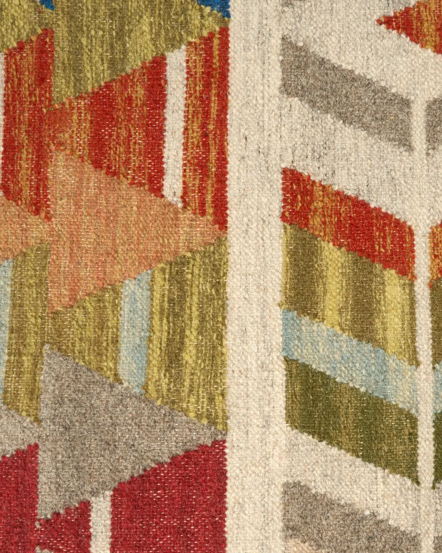 Dywan KAGHSI Kolorowy 140 x 200 cm Wełna Kilim
