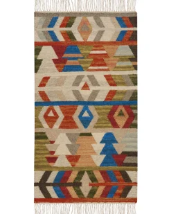 Dywan KAGHSI Kolorowy 80 x 150 cm Wełna Kilim