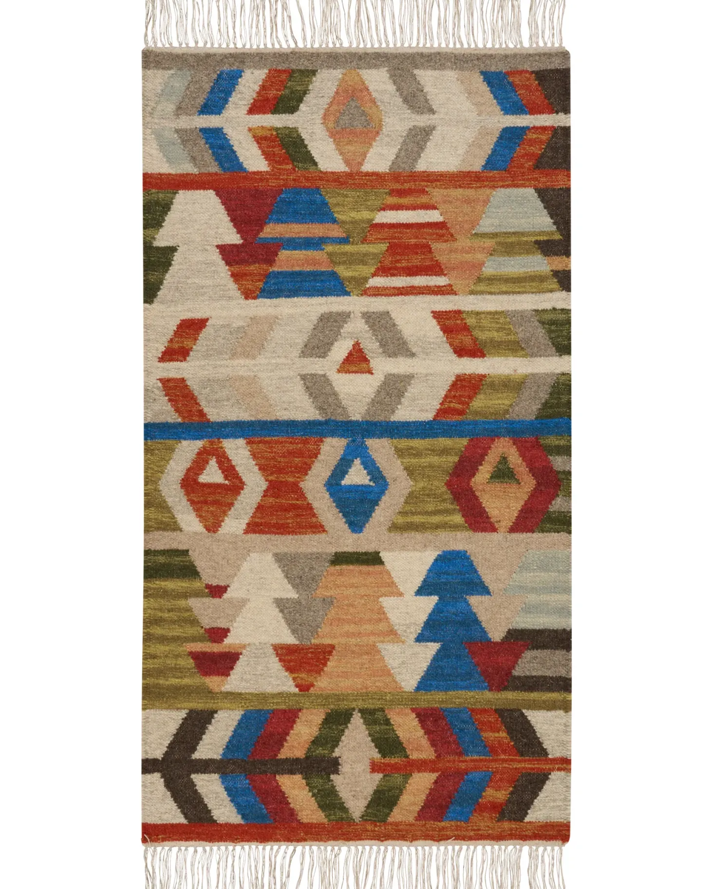 Dywan KAGHSI Kolorowy 80 x 150 cm Wełna Kilim