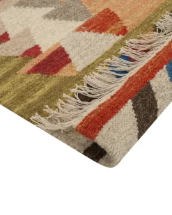 Dywan KAGHSI Kolorowy 80 x 150 cm Wełna Kilim