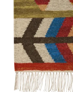 Dywan KAGHSI Kolorowy 80 x 150 cm Wełna Kilim