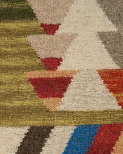 Dywan KAGHSI Kolorowy 80 x 150 cm Wełna Kilim
