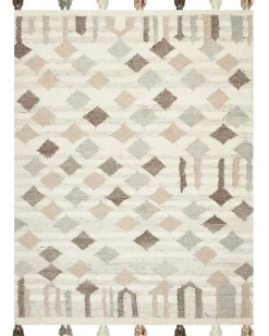 Dywan KAGHTSRASHEN Beżowy 160 x 230 cm Wełna Kilim