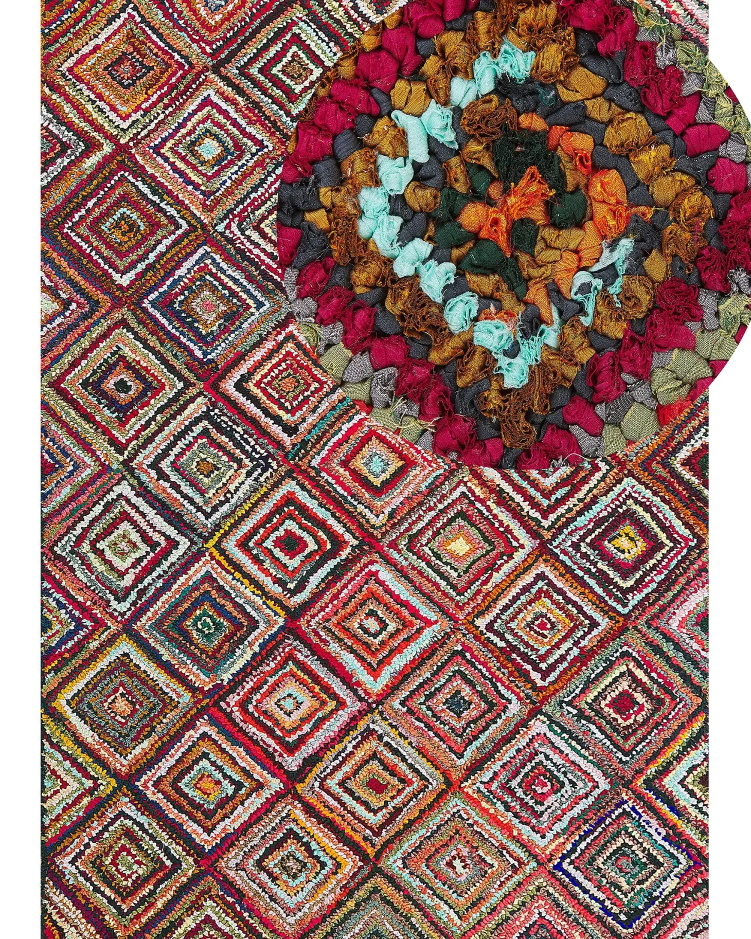 Dywan KAISERI Kolorowy 160 x 230 cm Bawełna