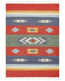 Dywan KAMARIS Kolorowy 140 x 200 cm Bawełna Kilim