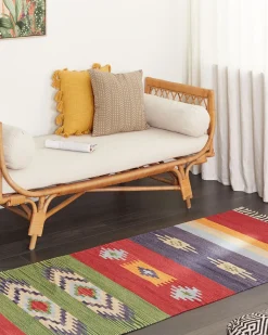 Clearance Dywan KAMARIS Kolorowy Bawełna Kilim Chodniki|Chodniki