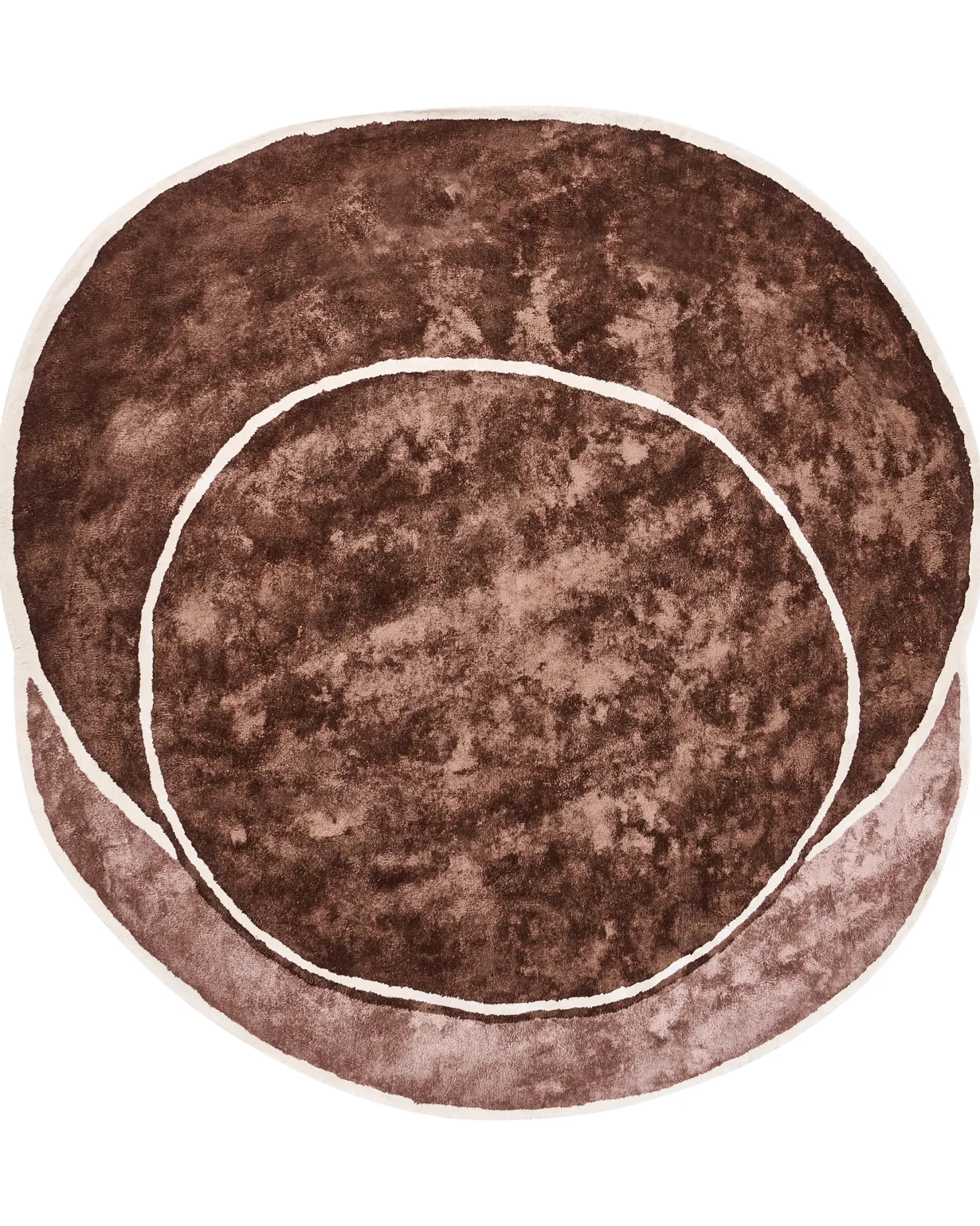 Dywan KANRACH Brązowy 200 x 200 cm Wiskoza