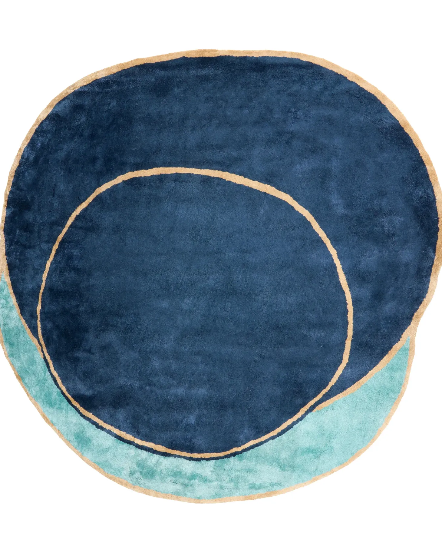 Dywan KANRACH Granatowy 200 x 200 cm Wiskoza