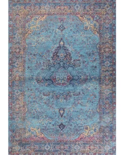 Dywan KANSU Niebieski 160 x 230 cm Bawełna