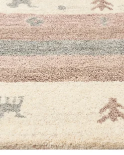Dywan KARLI Beżowy 160 x 230 cm Wełna Gabbeh