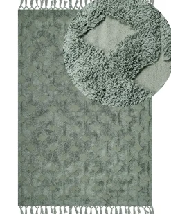 Dywan KARS Zielony 160 x 230 cm Bawełna