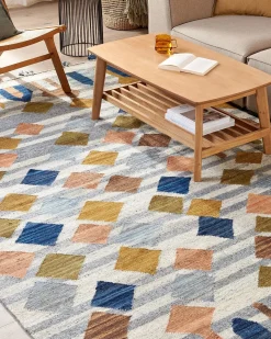 Dywan KASAKH Kolorowy 200 x 300 cm Wełna Kilim