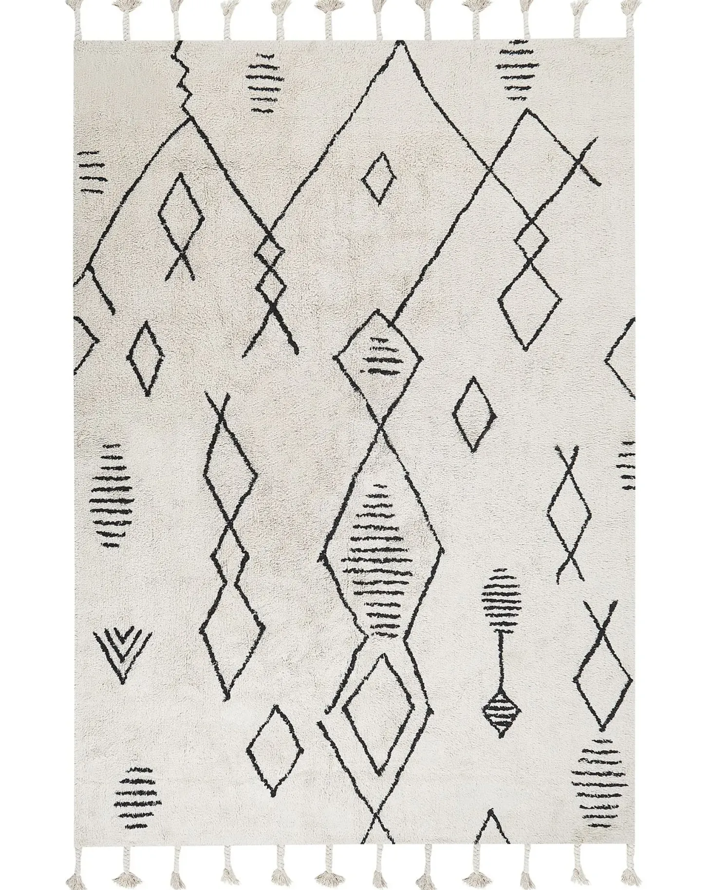 Dywan KEBIR Złamana biel 160 x 230 cm Bawełna