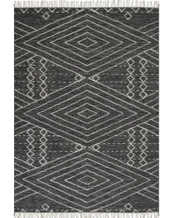 Dywan KHENIFRA Czarny 160 x 230 cm Bawełna
