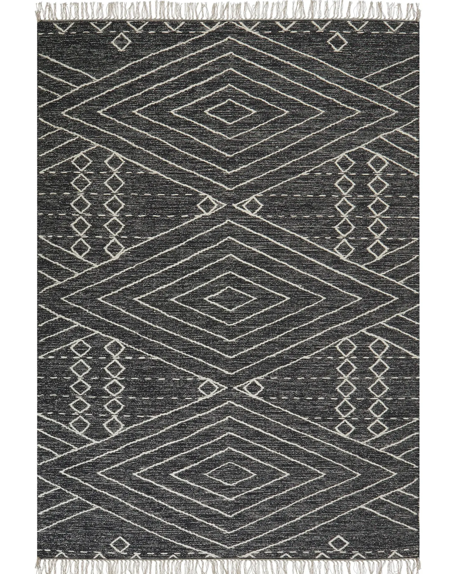 Dywan KHENIFRA Czarny 160 x 230 cm Bawełna