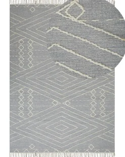 Dywan KHENIFRA Jasnoszary 160 x 230 cm Bawełna
