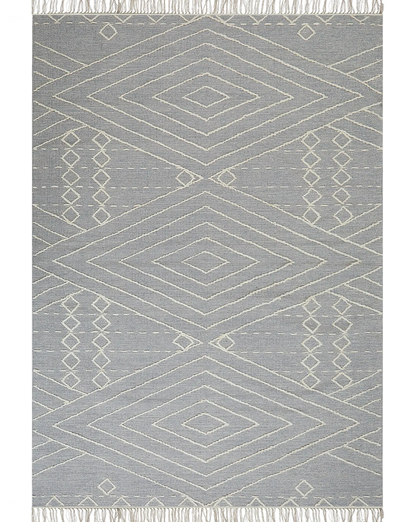 Dywan KHENIFRA Jasnoszary 160 x 230 cm Bawełna