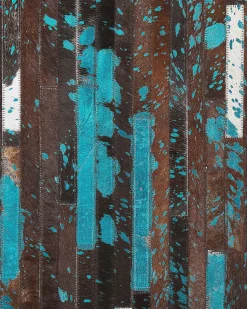 Dywan KISIR Ciemnobrązowy 160 x 230 cm Skóra naturalna
