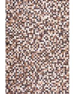 Dywan KONYA Brązowy 160 x 230 cm Skóra naturalna