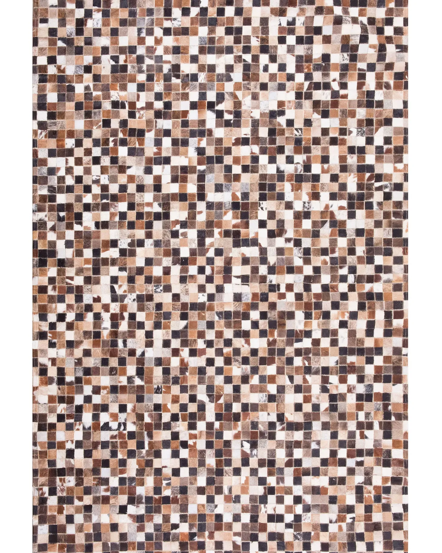 Dywan KONYA Brązowy 160 x 230 cm Skóra naturalna