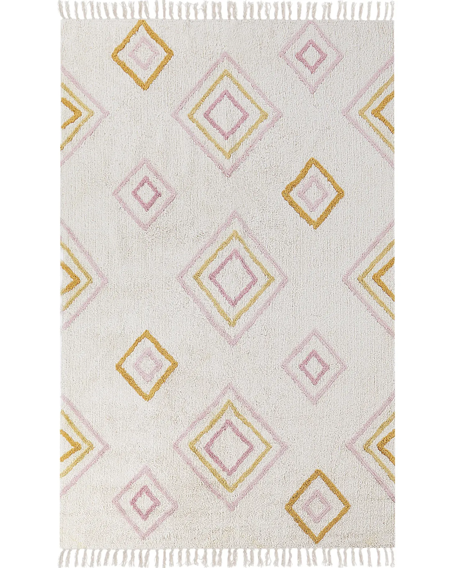 Dywan LASHE Złamana biel 140 x 200 cm Bawełna
