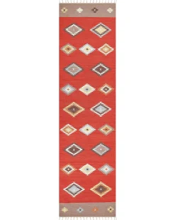 Dywan LORUT Kolorowy 80 x 300 cm Bawełna Kilim