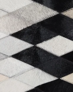 Dywan MALDAN Czarny 160 x 230 cm Skóra naturalna