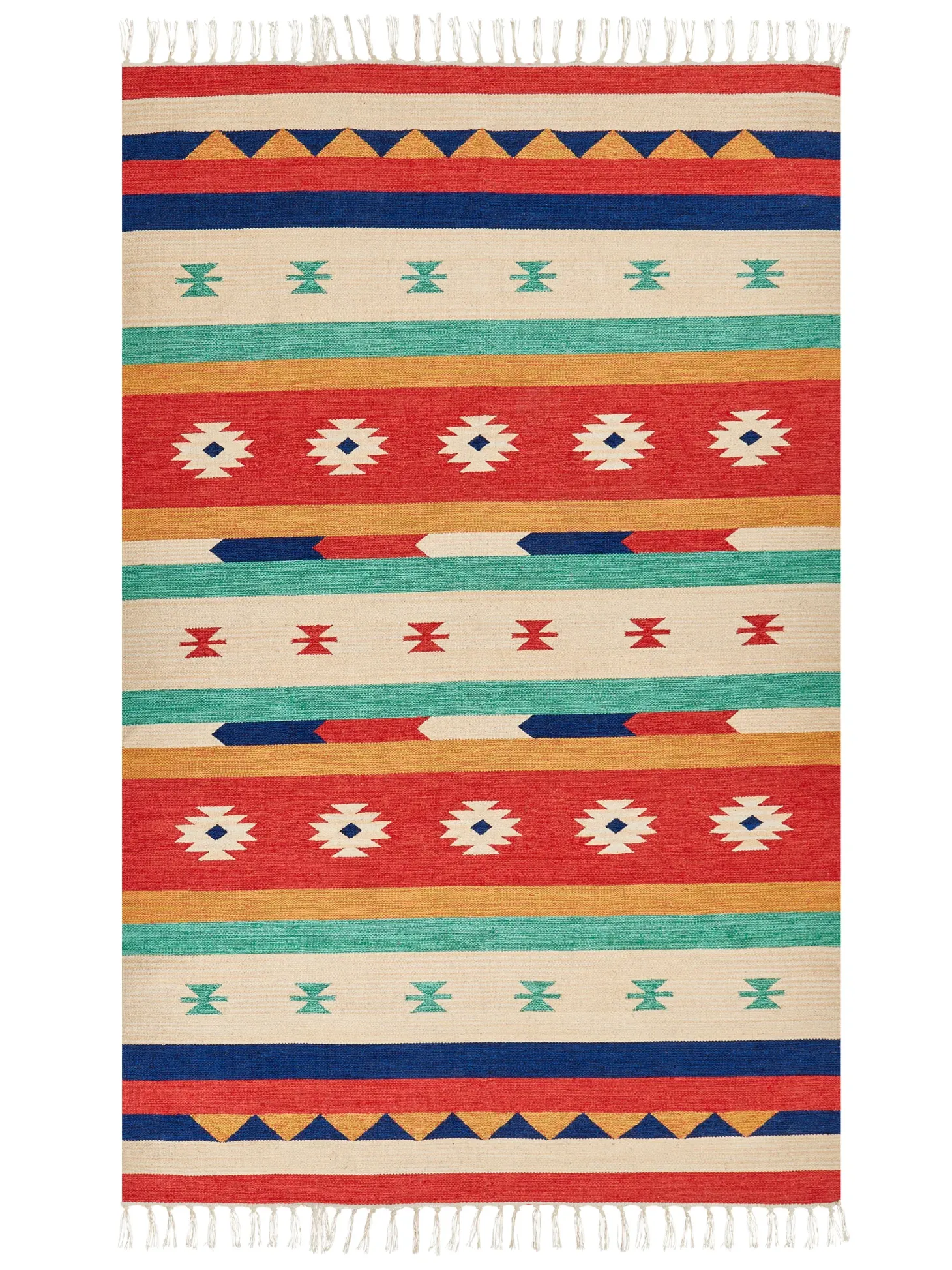Dywan MARGARA Kolorowy 140 x 200 cm Bawełna Kilim