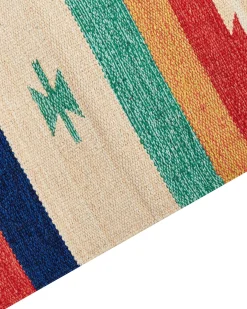 Dywan MARGARA Kolorowy 140 x 200 cm Bawełna Kilim