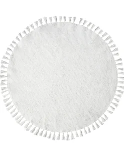 Dywan MITSOBI Biały ø 120 cm Bawełna
