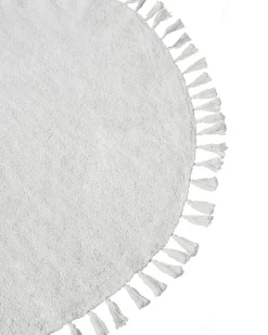 Dywan MITSOBI Biały ø 120 cm Bawełna