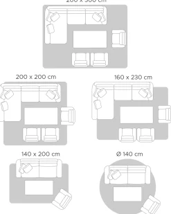 Dywan MITSOBI Biały ø 120 cm Bawełna