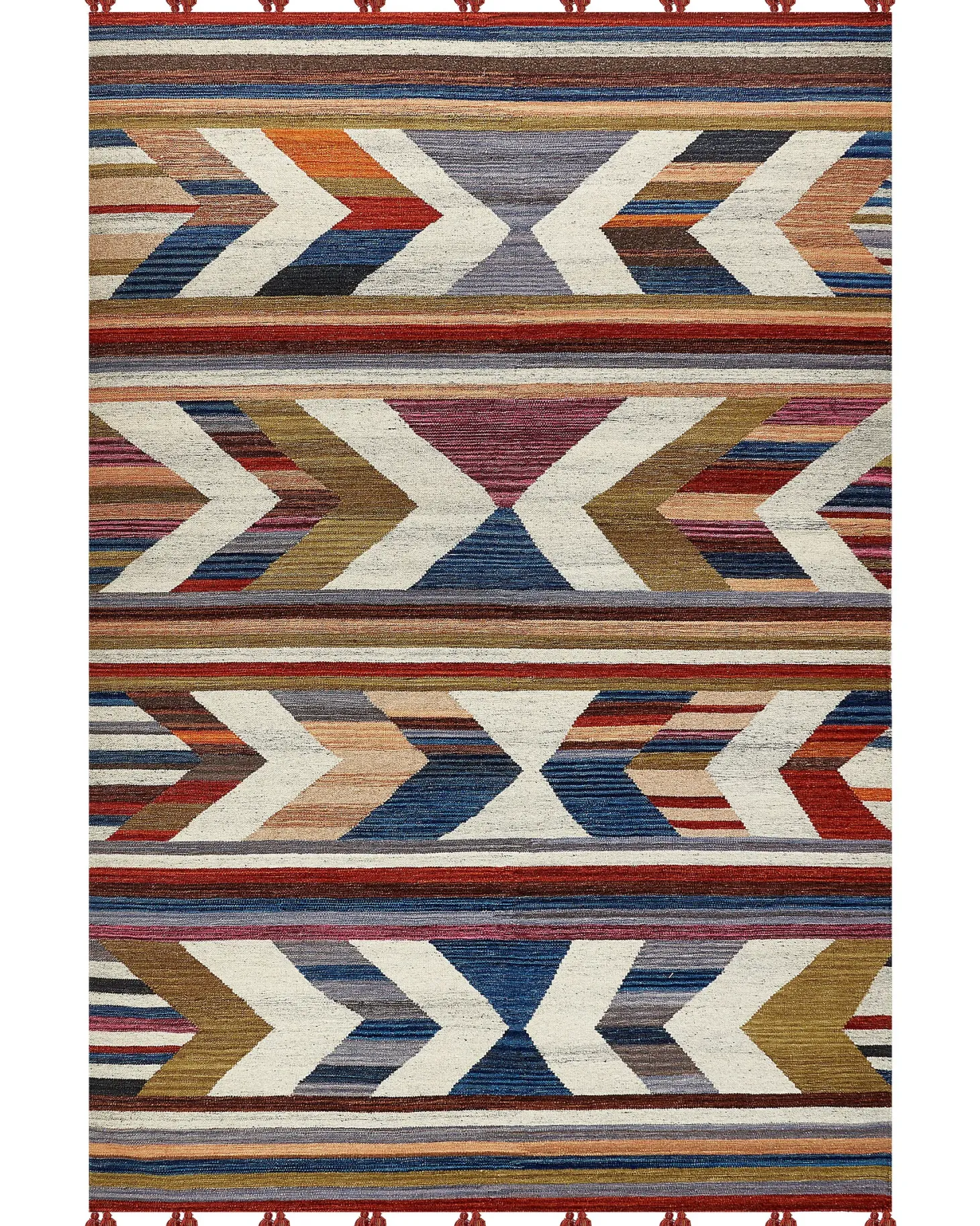 Dywan MRGASHAT Kolorowy 200 x 300 cm Wełna Kilim