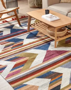 Dywan MRGASHAT Kolorowy 200 x 300 cm Wełna Kilim