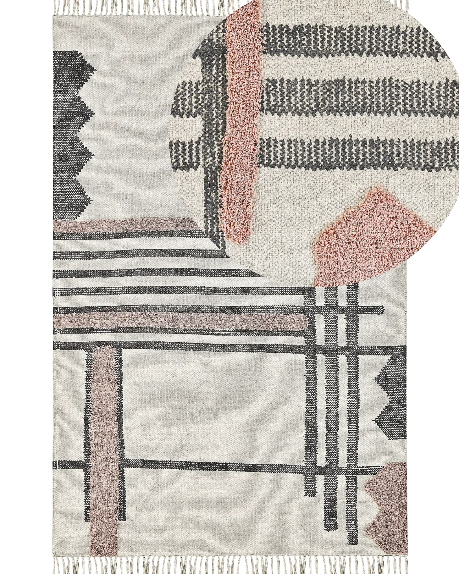 Dywan MURADIYE Beżowy 160 x 230 cm Bawełna