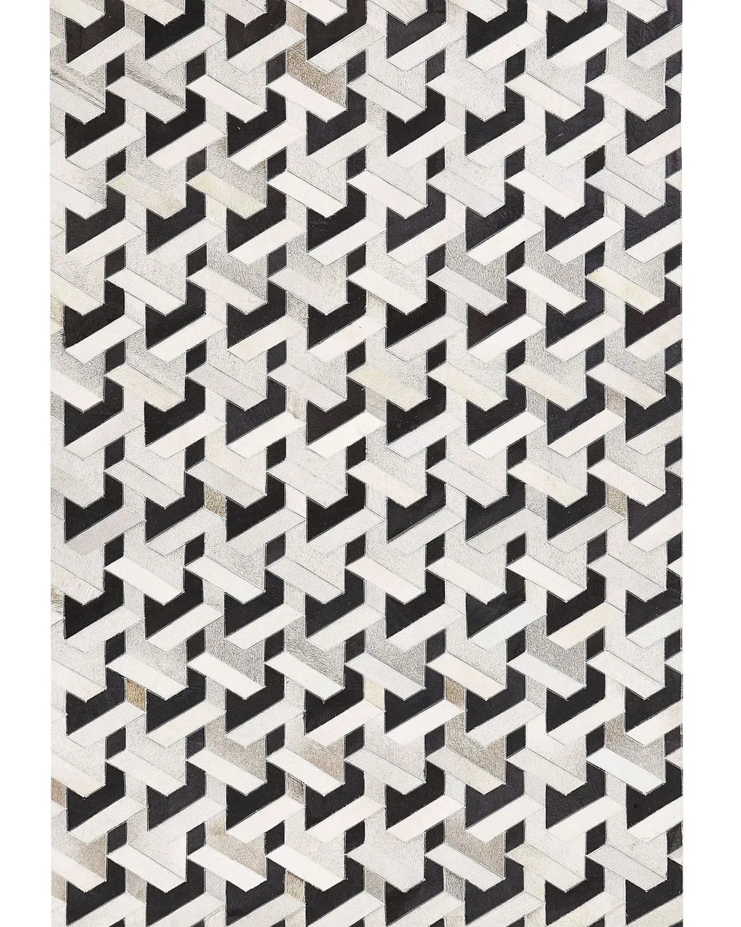 Dywan NARMAN Szary 160 x 230 cm Skóra naturalna
