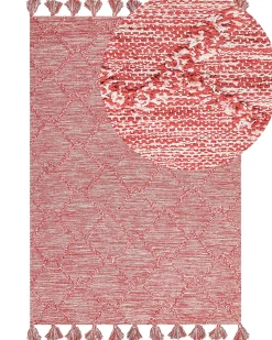 Dywan NIGDE Czerwony 160 x 230 cm Bawełna