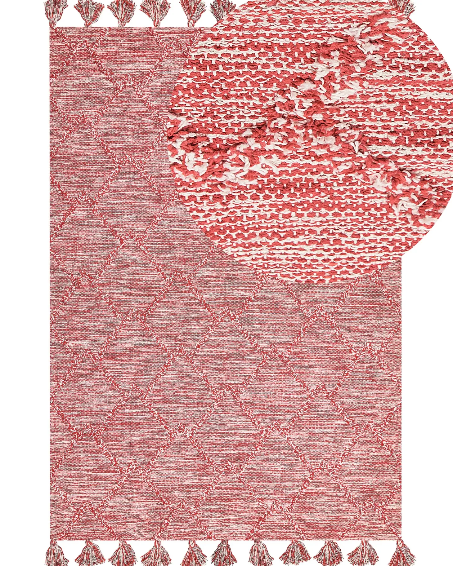 Dywan NIGDE Czerwony 160 x 230 cm Bawełna