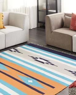 Dywan NORATUS Kolorowy 200 x 300 cm Bawełna Kilim