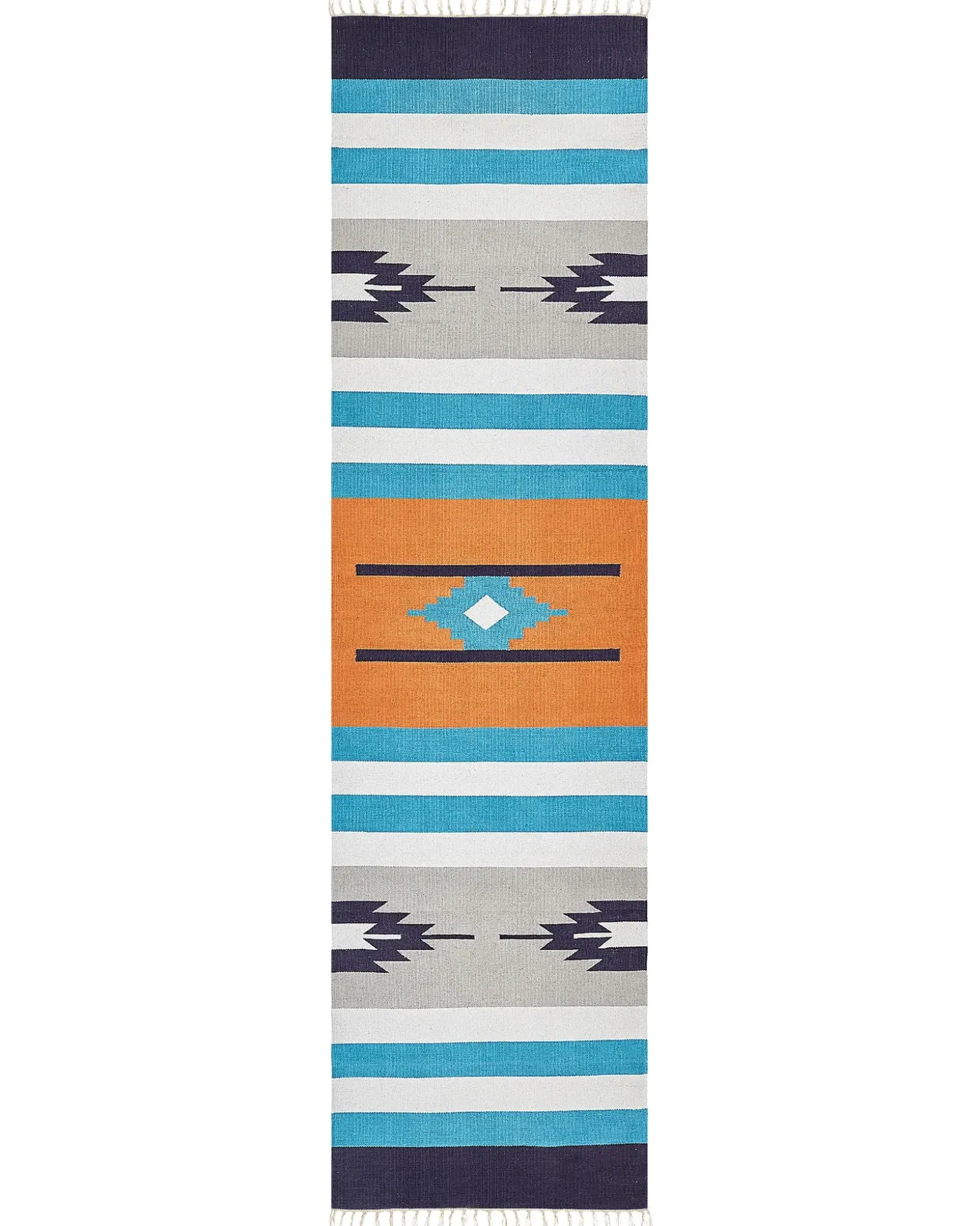 Outlet Dywan NORATUS Kolorowy Bawełna Kilim Chodniki|Chodniki