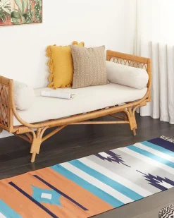 Outlet Dywan NORATUS Kolorowy Bawełna Kilim Chodniki|Chodniki