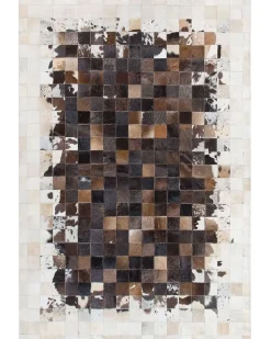 Dywan OKCULU Brązowy 140 x 200 cm Skóra naturalna