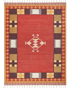Dywan PARAKAR Kolorowy 160 x 230 cm Bawełna Kilim