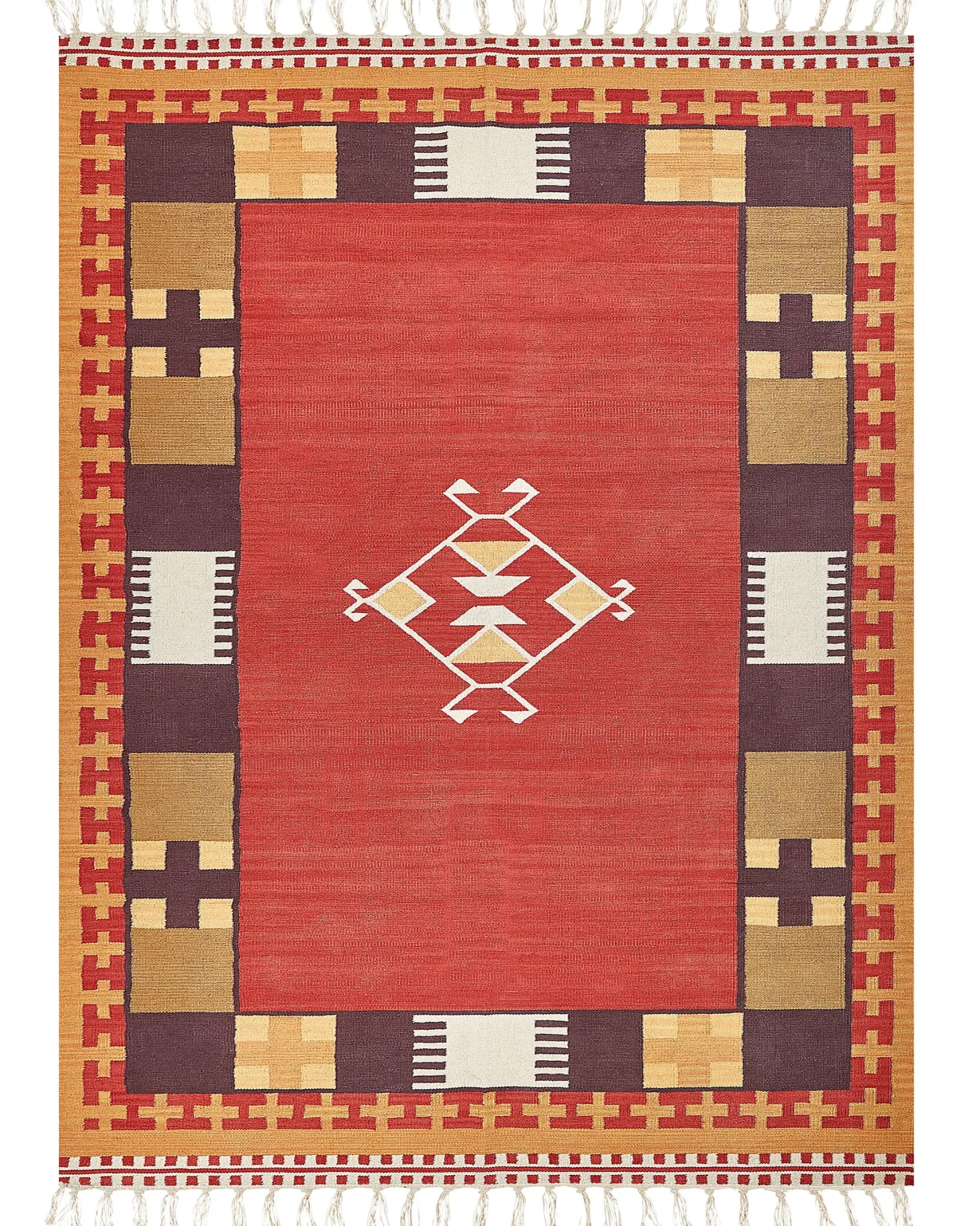 Dywan PARAKAR Kolorowy 160 x 230 cm Bawełna Kilim