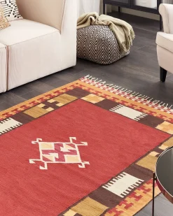 Dywan PARAKAR Kolorowy 160 x 230 cm Bawełna Kilim